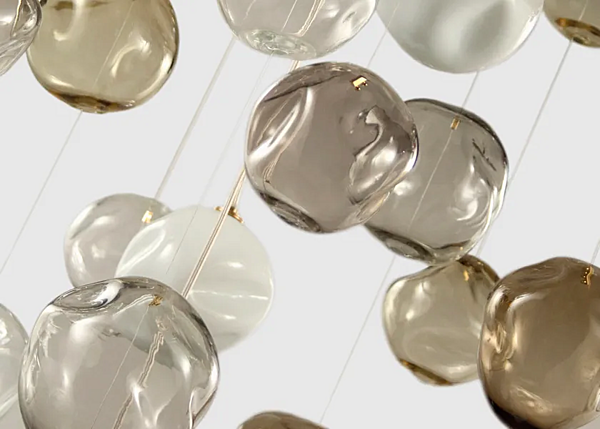 Lampada da soffitto in vetro artistico di Murano Desafinado 16 MULTIFORME PL7540-100x260-1 fabbrica MULTIFORME dall'Italia. Foto №3