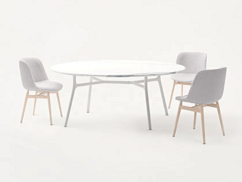 Tavolo da pranzo rotondo in marmo Nesso PAOLA LENTI B124A