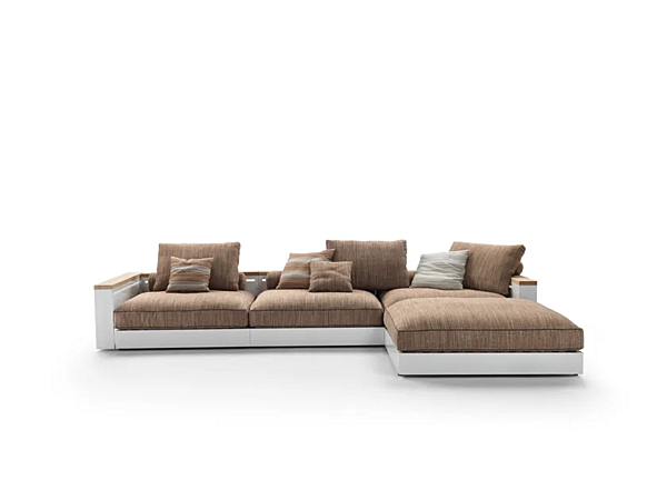 Divano angolare da giardino con chaise longue in tessuto FLEXFORM Freeport fabbrica FLEXFORM dall'Italia. Foto №2