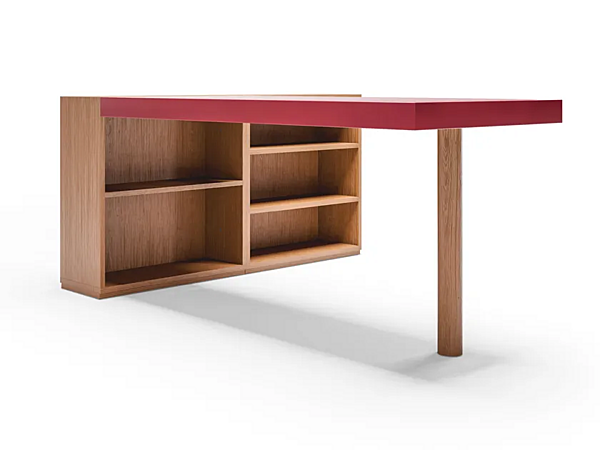 Scrivania rettangolare con libreria in legno CASSINA LC16 016 fabbrica CASSINA dall'Italia. Foto №1