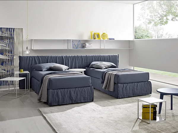 Letto singolo imbottito Duomo Design Dress fabbrica Duomo Design dall'Italia. Foto №2