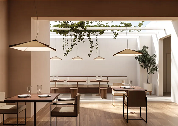 Lampadario in tessuto LED Salina AXOLIGHT fabbrica Axolight dall'Italia. Foto №4