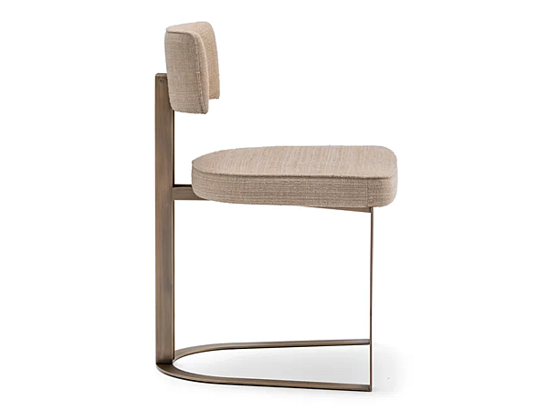 Poltrona in tessuto imbottito con base in metallo brunito ARCAHORN Sveva 6042B 6042B fabbrica ARCAHORN dall'Italia. Foto №5