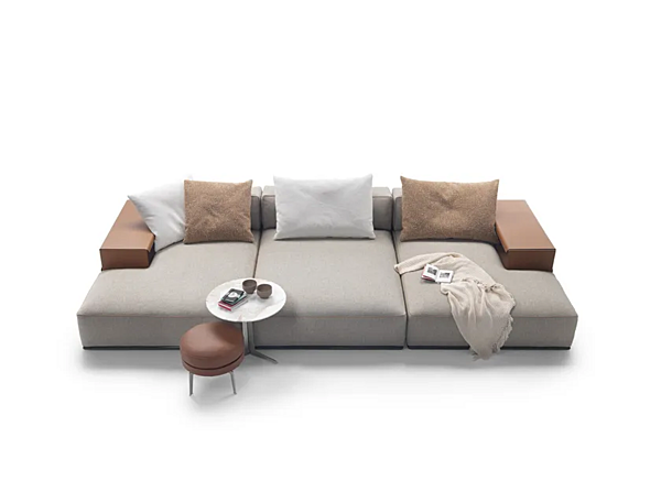 Divano angolare in tessuto con porta-riviste integrato FLEXFORM PERRY fabbrica FLEXFORM dall'Italia. Foto №4