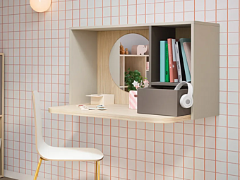 Scrivania a muro in legno Yucca Nidi fabbrica nidi dall'Italia