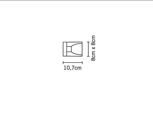 Faretto da parete in cristallo Fabbian Cubetto fabbrica Fabbian dall'Italia. Foto №4