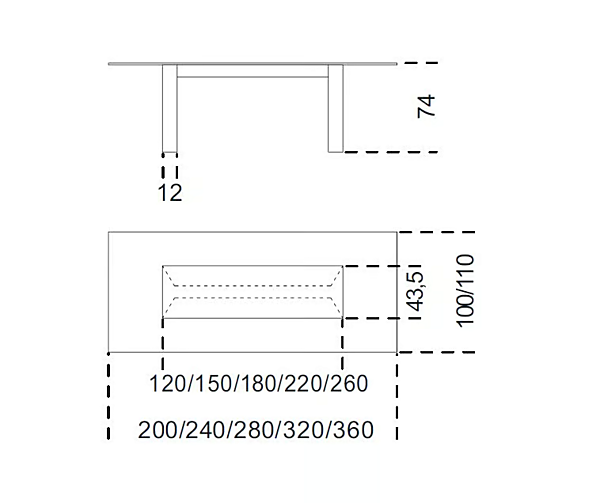 Scrivania da ufficio in legno e vetro Dolm Gallotti&Radice fabbrica Gallotti & Radice dall'Italia. Foto №7