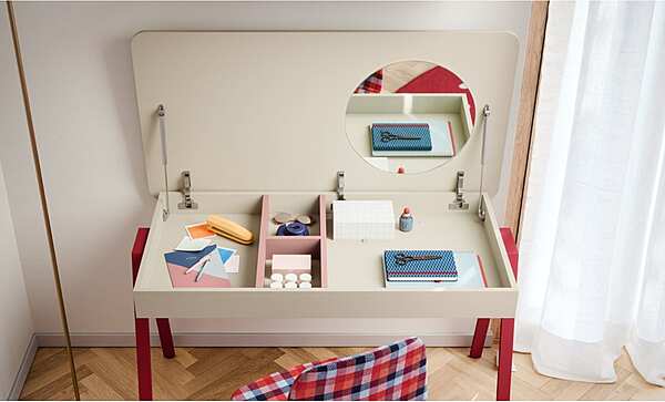 Scrivania rettangolare per bambini in legno Nidi collezione Secret fabbrica nidi dall'Italia. Foto №5