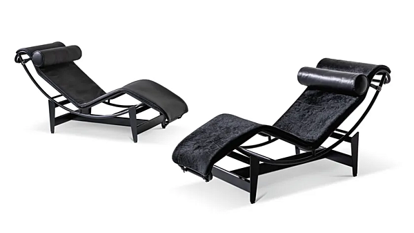 Chaise longue regolabile in continuo nera in materiale durevole CASSINA 4 004 fabbrica CASSINA dall'Italia. Foto №2