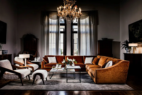 Divano angolare in tessuto Martin Black Tie fabbrica Black Tie dall'Italia. Foto №2