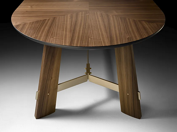 Tavolo ovale in MDF e noce Black Tie collezione Edison EDI22C, EDI26C fabbrica Black Tie dall'Italia. Foto №4