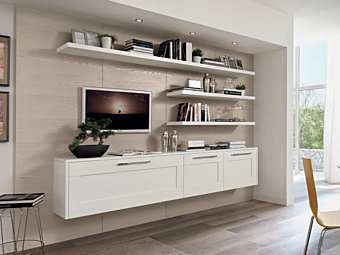 Armadio a muro in frassino LUBE CUCINE Wall Gallery 08 fabbrica LUBE CUCINE dall'Italia