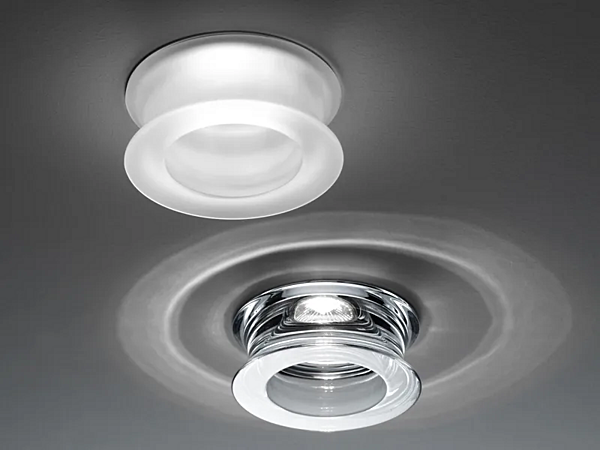 Faro incassato in cristallo per soffitto falso Fabbian Eli fabbrica Fabbian dall'Italia. Foto №3