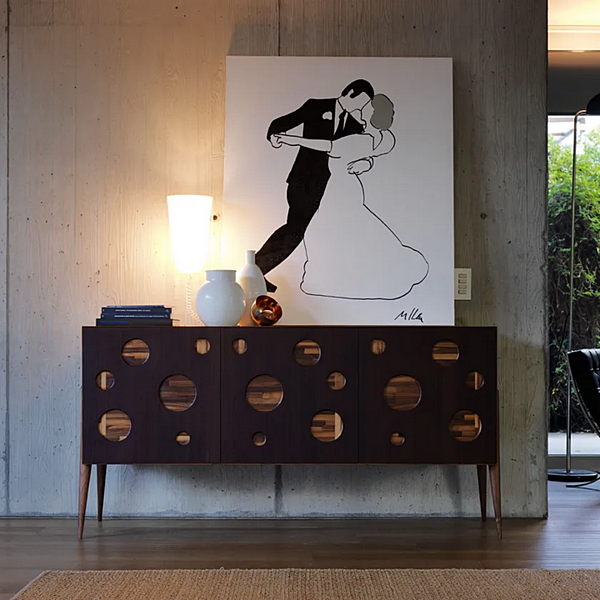 Credenza in noce con ante DALE LAUTA CERCHIO A 156 fabbrica DALE dall'Italia. Foto №4