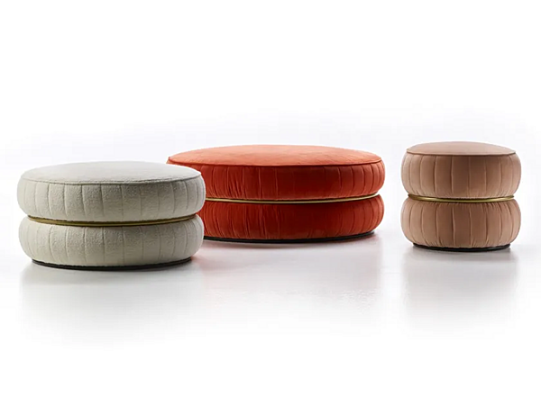 Pouf rotondo in velluto Lillo Black Tie LIL55 fabbrica Black Tie dall'Italia. Foto №2