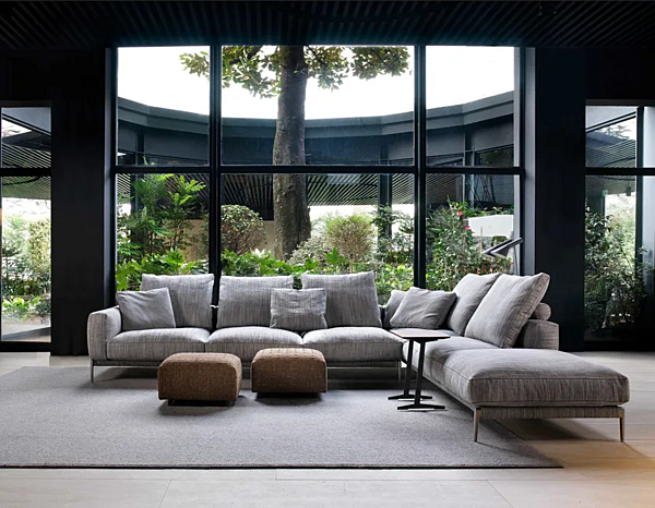 Divano angolare in tessuto con copertura removibile FLEXFORM ROMEO fabbrica FLEXFORM dall'Italia. Foto №7