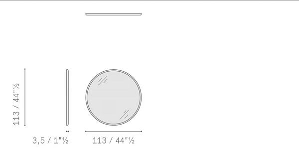 Specchio rotondo con cornice DUO in materiale di alta qualità POLTRONA FRAU fabbrica POLTRONA FRAU dall'Italia. Foto №5