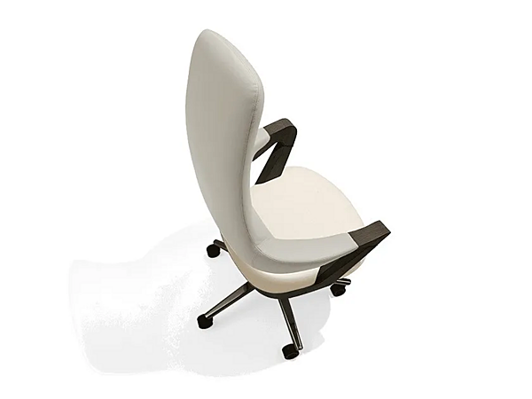 Poltrona direzionale in pelle con braccioli e base a 5 razze GIORGETTI SPRINGER 52840, 52841, 52845, 52846 fabbrica GIORGETTI dall'Italia. Foto №2