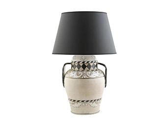 Lampada da tavolo in ceramica Barocco L_Antica Deruta BA/1076/L/45