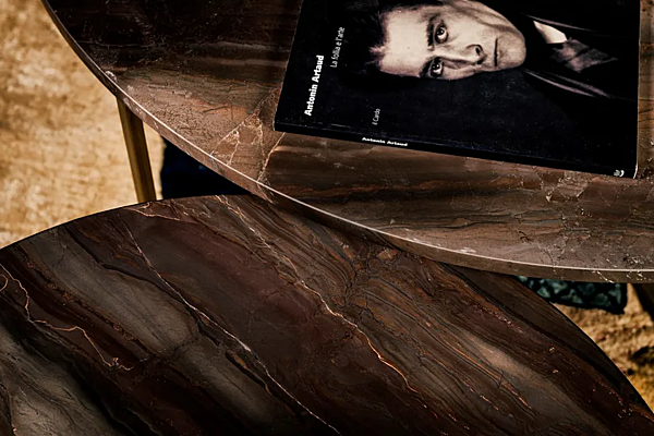 Tavolino laterale in pietra e metallo Elliot Black Tie fabbrica Black Tie dall'Italia. Foto №7