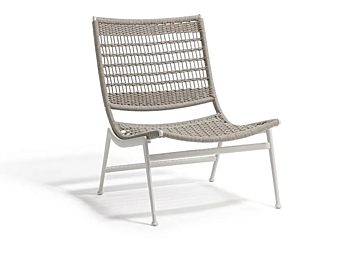 Poltrona easy chair in corda da giardino Solaria Poltrona Frau