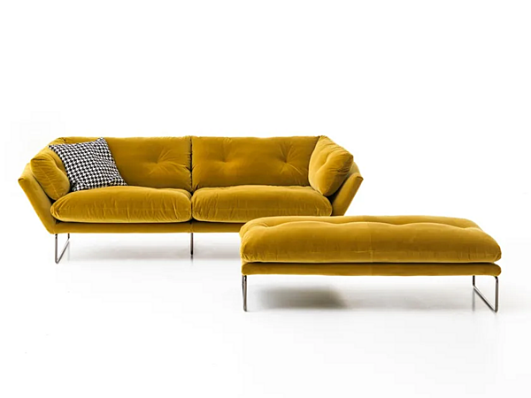 Pouf imbottito in tessuto Sled base collezione New York Saba fabbrica SABA dall'Italia. Foto №4