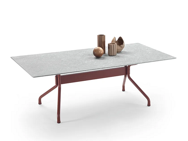 Tavolo da giardino in acciaio inox con piano in pietra FLEXFORM Academy 2A1L6, 2A1L7 fabbrica FLEXFORM dall'Italia. Foto №1