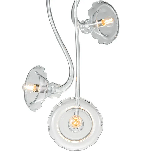 Lampada a sospensione in vetro soffiato Ikebana 3 MULTIFORME SS3370-3 fabbrica MULTIFORME dall'Italia. Foto №2