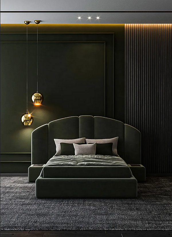 Letto matrimoniale con testata imbottita in tessuto CASA +39 CONCEPT 01 ECO001 fabbrica ENCORE (by CASA +39) dall'Italia. Foto №2