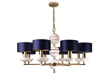 Lampadario in alabastro e metallo Tecla Abrissi 11257 fabbrica ABRISSI dall'Italia