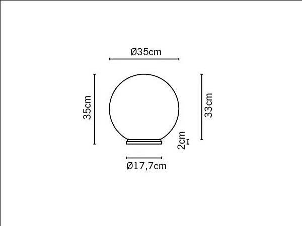 Lampada da tavolo in vetro soffiato Fabbian collezione Lumi Sfera fabbrica Fabbian dall'Italia. Foto №12