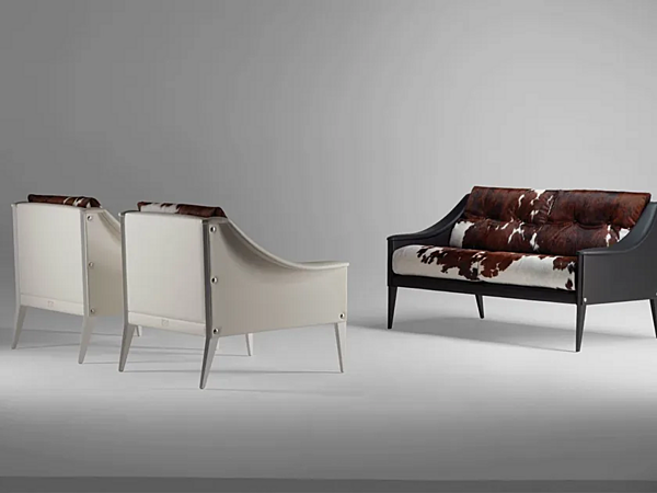 Poltrona con braccioli in pelle di cavallo Dezza fabbrica POLTRONA FRAU dall'Italia. Foto №2