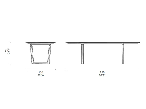 Tavolo rettangolare in legno massello Bolero POLTRONA FRAU fabbrica POLTRONA FRAU dall'Italia. Foto №10