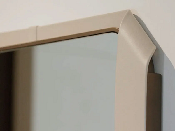 Specchio rettangolare con cornice in pelle GIORGETTI SHIRLEY 93000 fabbrica GIORGETTI dall'Italia. Foto №3