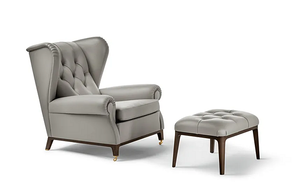 Poltrona in pelle trapuntata con braccioli 2019 POLTRONA FRAU fabbrica POLTRONA FRAU dall'Italia. Foto №9