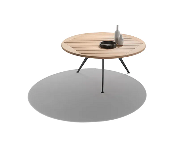 Tavolo da giardino rotondo in iroko Zefiro FLEXFORM fabbrica FLEXFORM dall'Italia. Foto №2