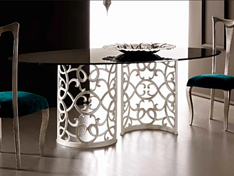 Tavolo da pranzo ovale in legno Flora CORTEZARI 223-VO1