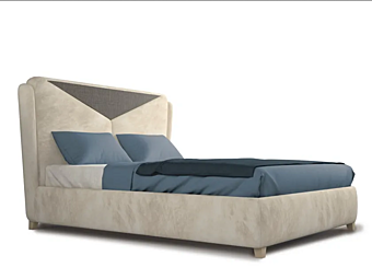 Letto matrimoniale in legno imbottito con testiera alta CASA +39 NEW HARMONY H0001, H0006