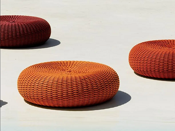 Pouf da giardino rotondo in tessuto PAOLA LENTI Shell fabbrica PAOLA LENTI dall'Italia. Foto №2