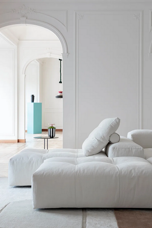 Divano angolare in tessuto con fodera removibile Pixel Saba fabbrica SABA dall'Italia. Foto №15