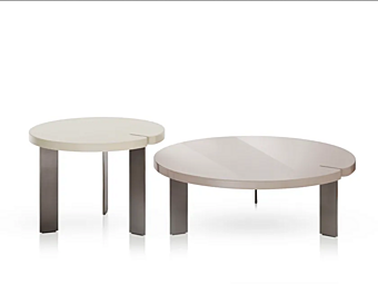 Tavolino da caffè rotondo in legno Butter Saba