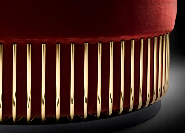Pouf rotondo in tessuto Noah Black Tie NOA60 fabbrica Black Tie dall'Italia. Foto №4