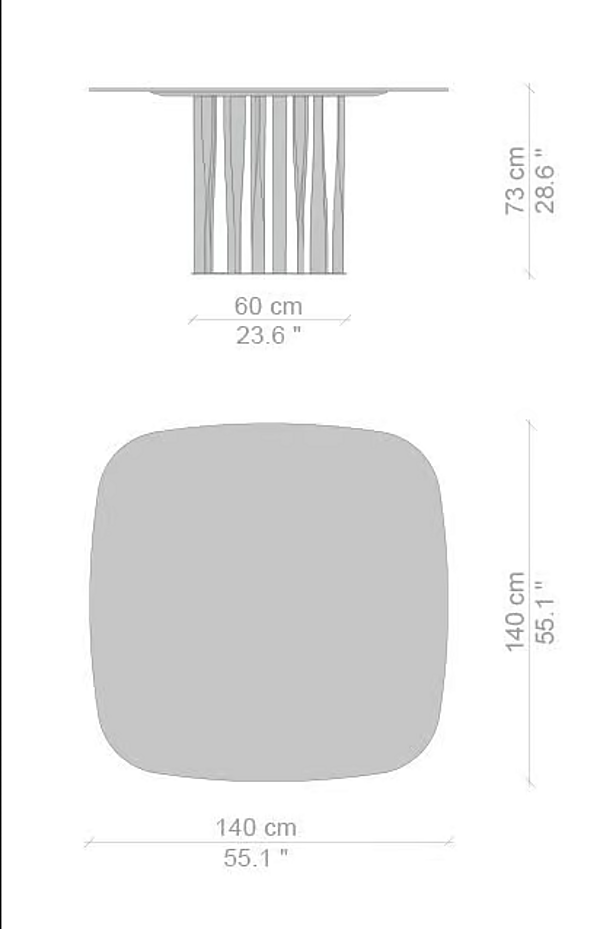 Tavolo con base in alluminio CASSINA 475 BOBOLI fabbrica CASSINA dall'Italia. Foto №6