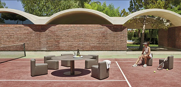 Poltrona da giardino in fibra sintetica con rivestimento removibile VARASCHIN IN OUT 2340 fabbrica VARASCHIN dall'Italia. Foto №4