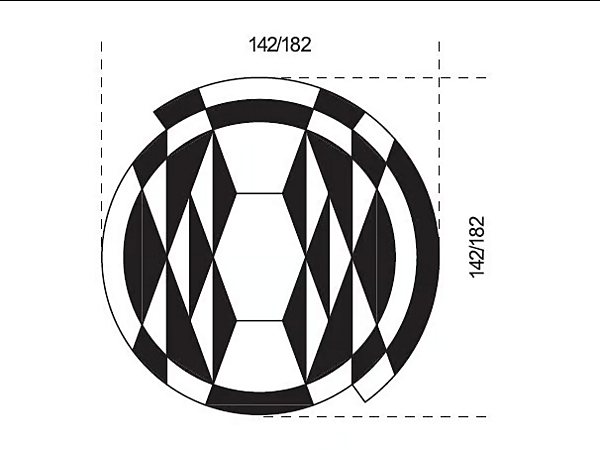 Specchio rotondo a parete in cristallo bianco e nero Gallotti&Radice Beat fabbrica Gallotti & Radice dall'Italia. Foto №3