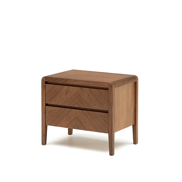 Comodino in legno con 2 cassetti e frontali in legno a spina di pesce ARTE BROTTO Leonardo L129 S L129/S fabbrica Arte Brotto dall'Italia. Foto №2