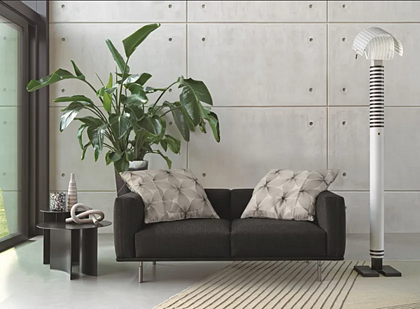 Divano in pelle a due posti con copertura removibile Binario Flou fabbrica Flou dall'Italia. Foto №4