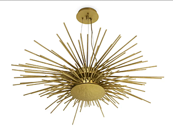 Lampada a sospensione in ottone Soleil BRABBU