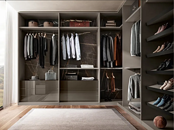 Armadio a muro modulare in legno LAGO Outfit 1182