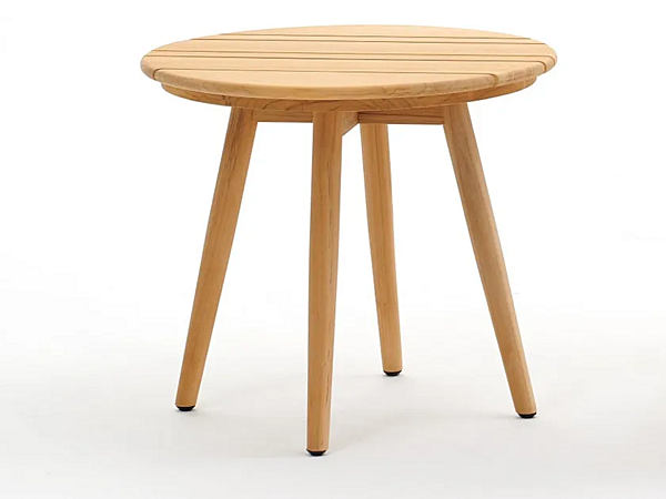 Tavolino da giardino rotondo in teak VARASCHIN Lapis 2415 fabbrica VARASCHIN dall'Italia. Foto №1
